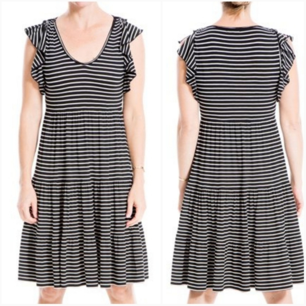V-Neck Tiered Dress